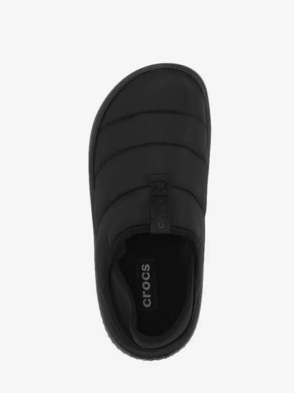 CROCS Kids Unisex Black Quilted Slip-On Lined Puff Moccasins Youth 5. NWT